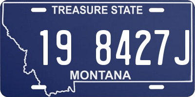 MT license plate 198427J