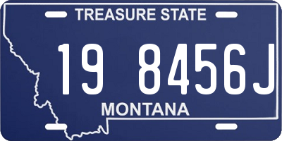 MT license plate 198456J