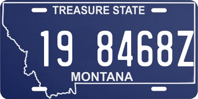 MT license plate 198468Z