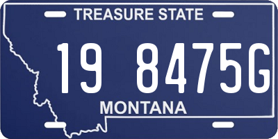MT license plate 198475G