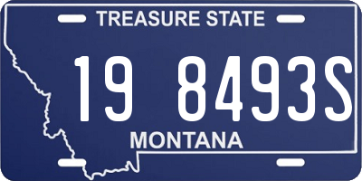 MT license plate 198493S