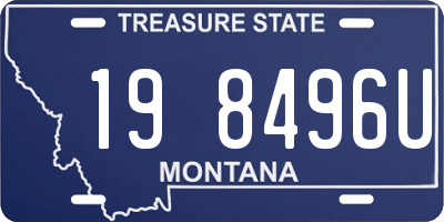 MT license plate 198496U