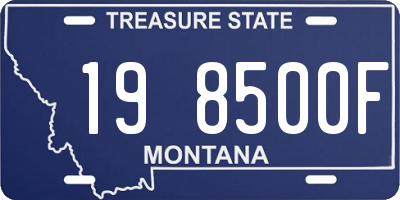 MT license plate 198500F