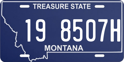 MT license plate 198507H