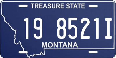 MT license plate 198521I