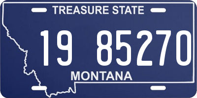 MT license plate 198527O