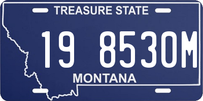MT license plate 198530M