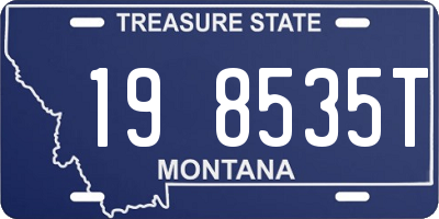MT license plate 198535T