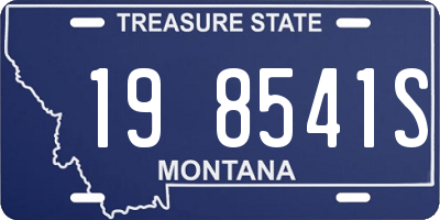 MT license plate 198541S