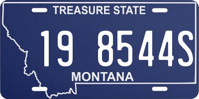 MT license plate 198544S