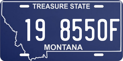 MT license plate 198550F