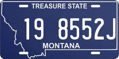 MT license plate 198552J