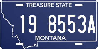 MT license plate 198553A