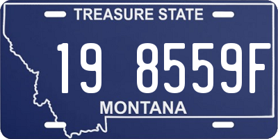 MT license plate 198559F