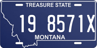 MT license plate 198571X