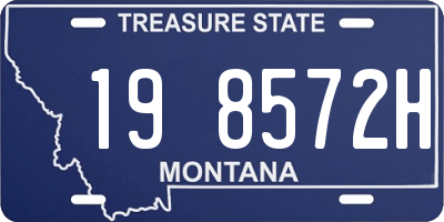MT license plate 198572H