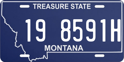 MT license plate 198591H
