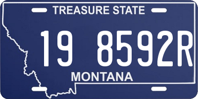 MT license plate 198592R
