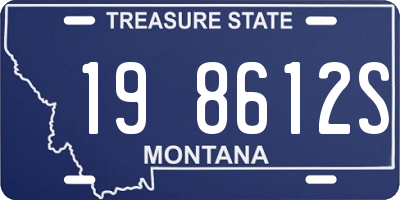 MT license plate 198612S