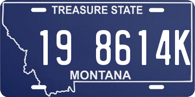 MT license plate 198614K