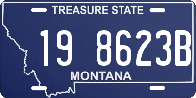 MT license plate 198623B