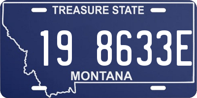 MT license plate 198633E