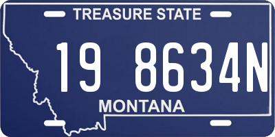 MT license plate 198634N