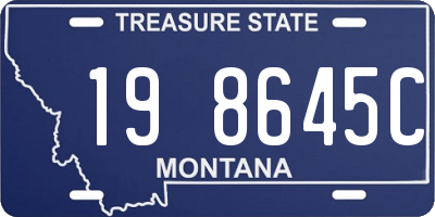 MT license plate 198645C