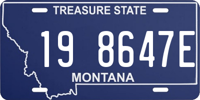 MT license plate 198647E
