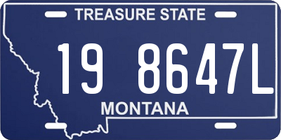 MT license plate 198647L