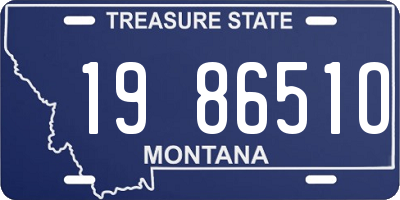 MT license plate 198651O
