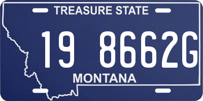 MT license plate 198662G