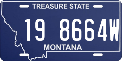 MT license plate 198664W