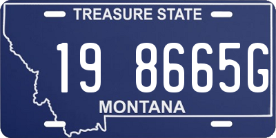 MT license plate 198665G