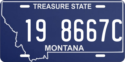 MT license plate 198667C