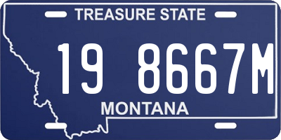 MT license plate 198667M