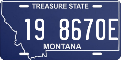 MT license plate 198670E