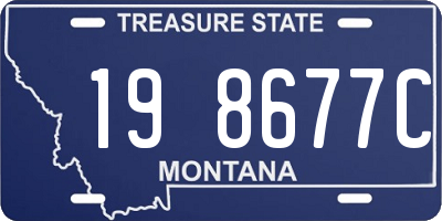 MT license plate 198677C