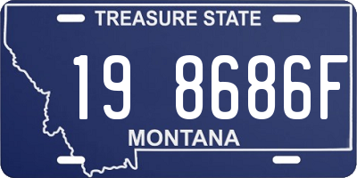 MT license plate 198686F