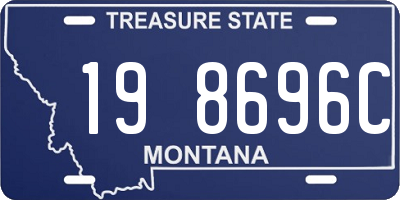 MT license plate 198696C