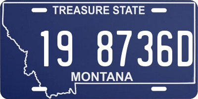 MT license plate 198736D