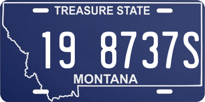 MT license plate 198737S