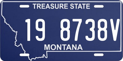 MT license plate 198738V