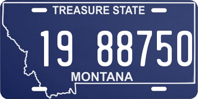 MT license plate 198875O
