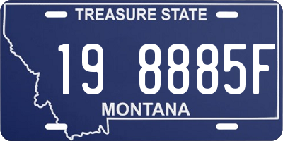 MT license plate 198885F