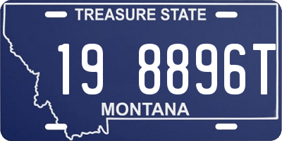 MT license plate 198896T