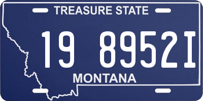 MT license plate 198952I
