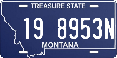 MT license plate 198953N