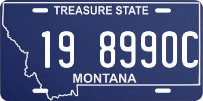 MT license plate 198990C