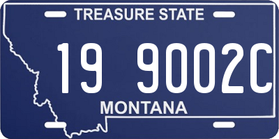 MT license plate 199002C
